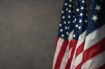 3 American flags